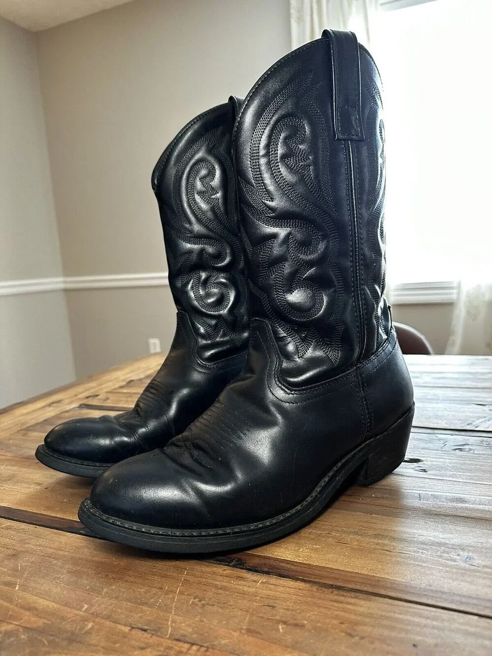Cody James Men's Cowboy Boots Black Leather Size 9EE CJ4240 R Toe Oil Resistant
